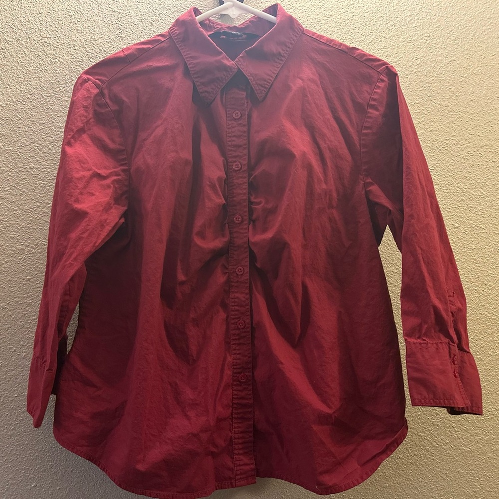 Red Button-Up Shirt
